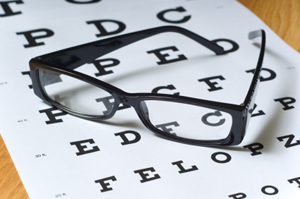 Image of Eye Chart and Glasses