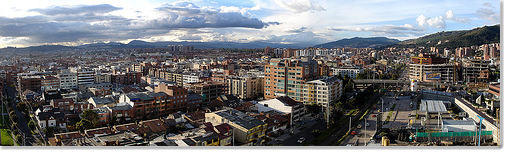 Image of panaromic view of Bogota, Colombia