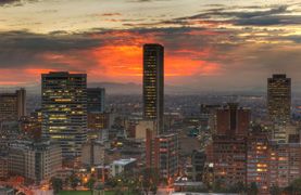 Image of Bogota city at Sunset